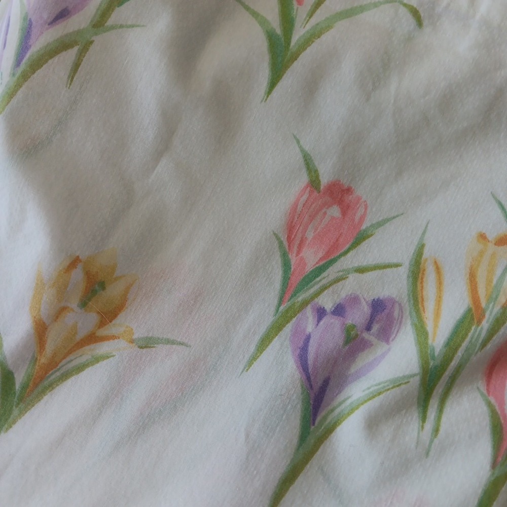 VTG Lady Pepperell Bedding Sheet Set Top‎ and Bottom Sheet Tulip Floral Cottage - Picture 8 of 8